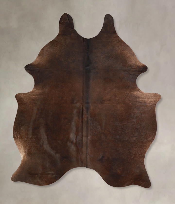 Chocolate Large Brazilian Cowhide Rug 6'8"H x 5'8"W #A35131 by Hudson Hides