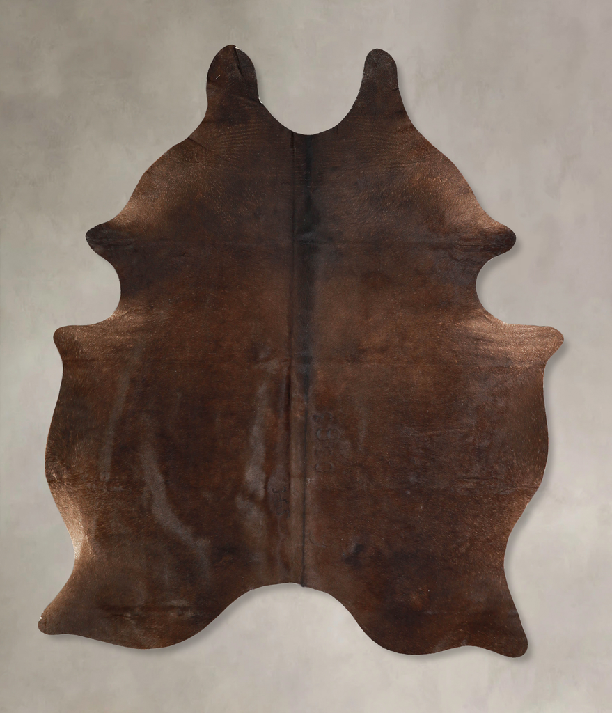 Chocolate Large Brazilian Cowhide Rug 6'8"H x 5'8"W #A35131 by Hudson Hides