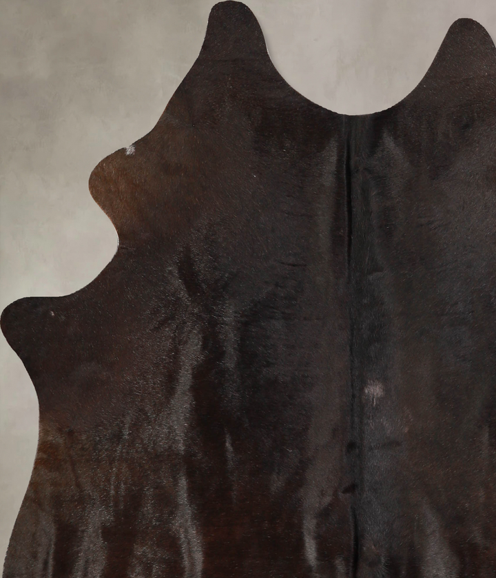 Chocolate Medium Brazilian Cowhide Rug 5'8"H x 5'3"W #A35145 by Hudson Hides