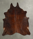 Dark Brindle Large Brazilian Cowhide Rug 6'3"H x 5'9"W #A35163 by Hudson Hides