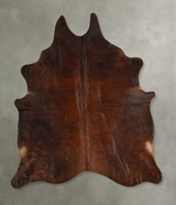 Dark Brindle Large Brazilian Cowhide Rug 6'3"H x 5'9"W #A35163 by Hudson Hides