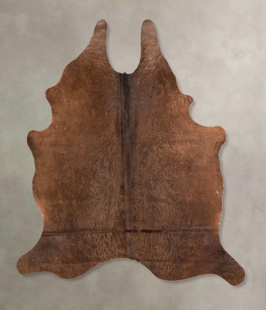 Chocolate Large Brazilian Cowhide Rug 5'8"H x 5'5"W #A35189 by Hudson Hides