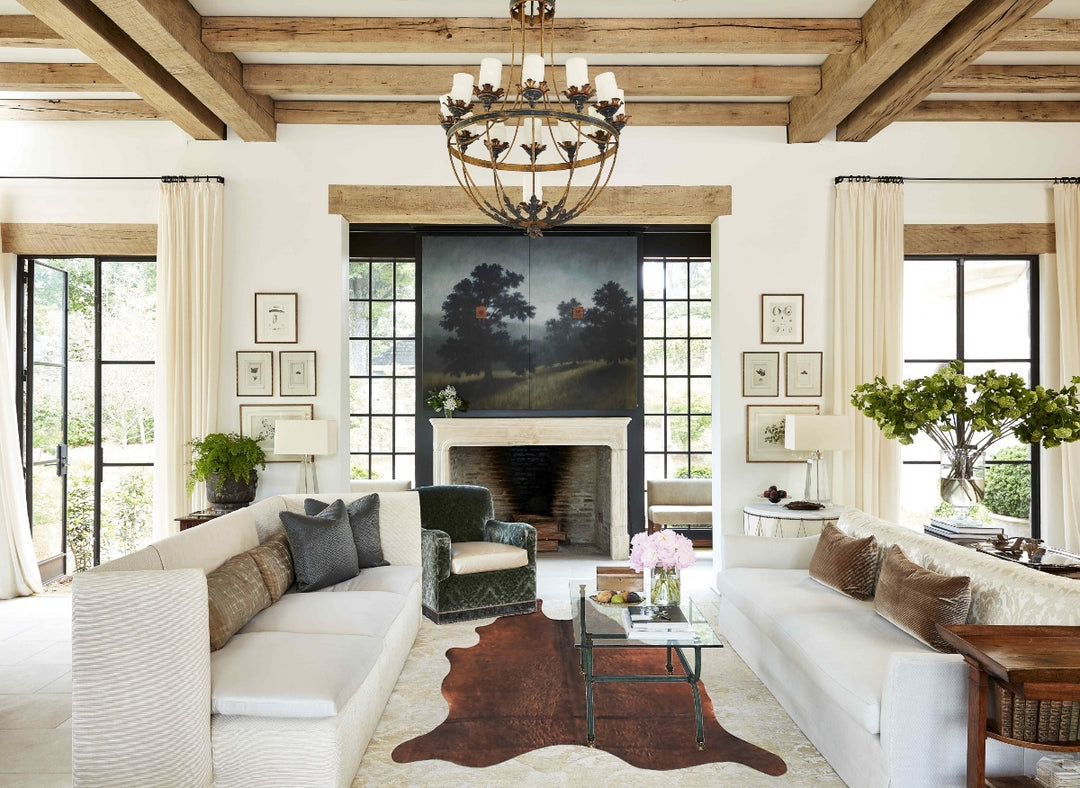 Chocolate Large Brazilian Cowhide Rug 5'8"H x 5'5"W #A35189 by Hudson 