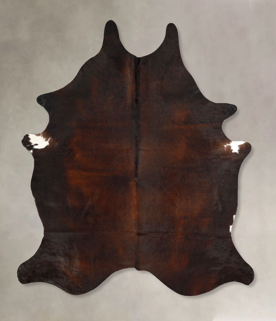 Chocolate Large Brazilian Cowhide Rug 6'2"H x 5'5"W #A35197 by Hudson Hides