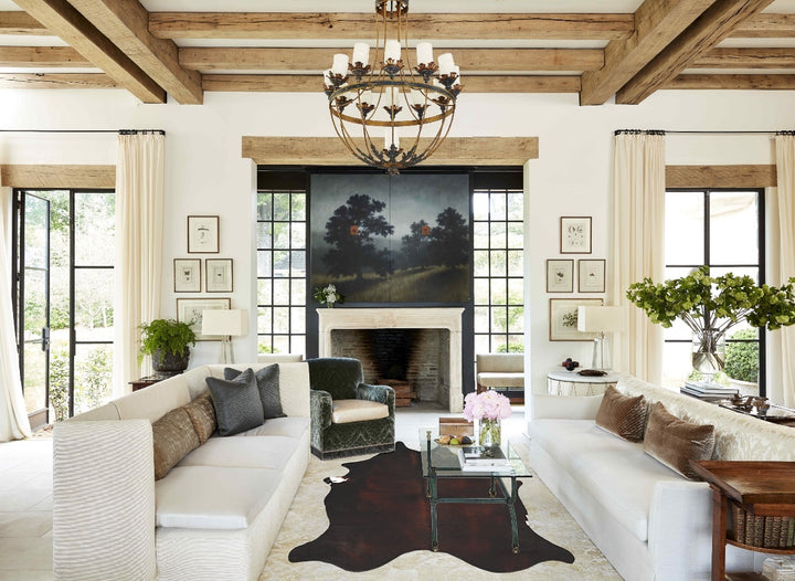 Chocolate Large Brazilian Cowhide Rug 6'2"H x 5'5"W #A35197 by Hudson Hides