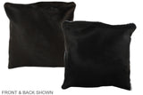 Solid Black 16"x16" Brazilian Cowhide Pillow #A35332 by Hudson Hides