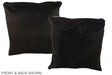 Solid Black 16"x16" Brazilian Cowhide Pillow #A35333 by Hudson Hides