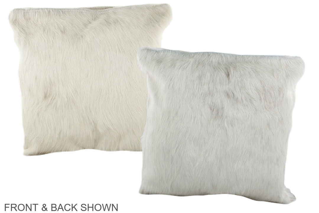 Solid White 16"x16" Brazilian Cowhide Pillow #A35340 by Hudson Hides