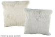 Solid White 16"x16" Brazilian Cowhide Pillow #A35340 by Hudson Hides