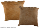 Solid Brown 16"x16" Brazilian Cowhide Pillow #A35342 by Hudson Hides