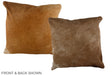 Solid Brown 16"x16" Brazilian Cowhide Pillow #A35346 by Hudson Hides