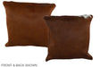 Solid Brown 16"x16" Brazilian Cowhide Pillow #A35347 by Hudson Hides