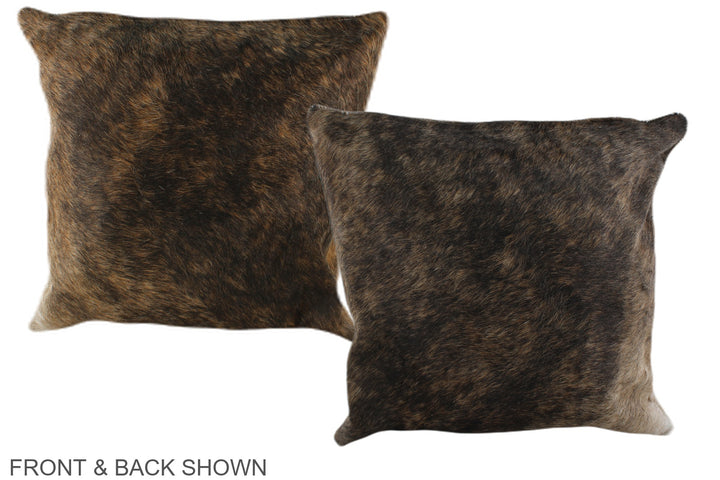 Medium Brindle 16"x16" Brazilian Cowhide Pillow #A35359 by Hudson Hides