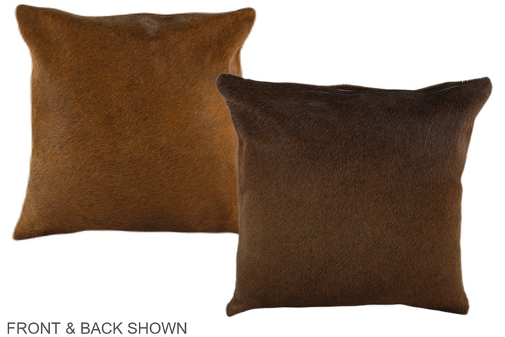 Solid Brown 16"x16" Brazilian Cowhide Pillow #A35361 by Hudson Hides