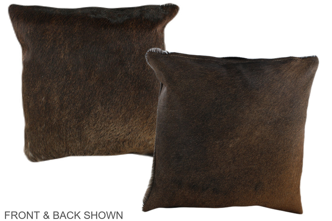 Chocolate 16"x16" Brazilian Cowhide Pillow #A35363 by Hudson Hides