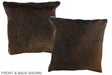 Chocolate 16"x16" Brazilian Cowhide Pillow #A35363 by Hudson Hides