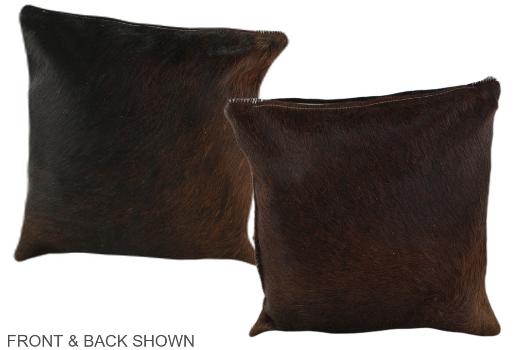 Solid Brown 16"x16" Brazilian Cowhide Pillow #A35366 by Hudson Hides