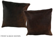 Solid Brown 16"x16" Brazilian Cowhide Pillow #A35366 by Hudson Hides