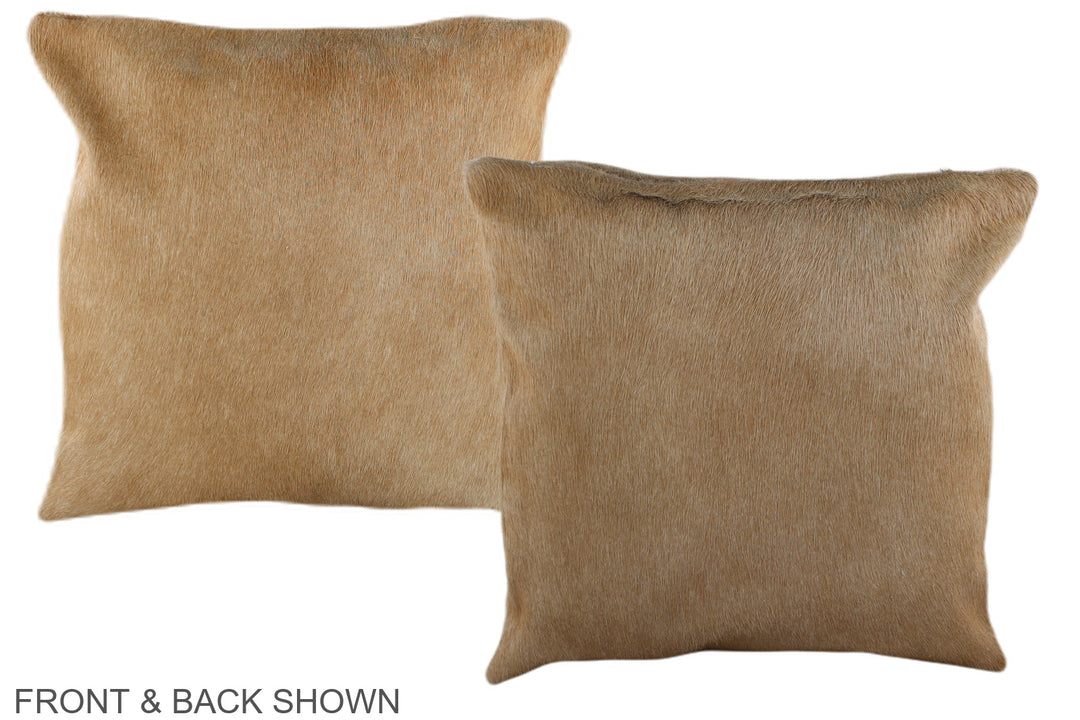 Solid Brown 16"x16" Brazilian Cowhide Pillow #A35368 by Hudson Hides
