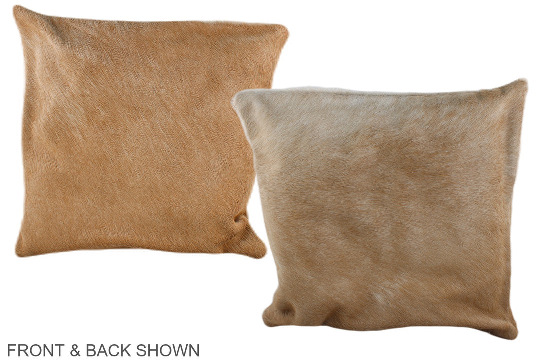 Solid Brown 16"x16" Brazilian Cowhide Pillow #A35372 by Hudson Hides
