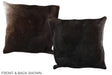 Solid Black 16"x16" Brazilian Cowhide Pillow #A35373 by Hudson Hides