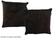Solid Black 16"x16" Brazilian Cowhide Pillow #A35383 by Hudson Hides