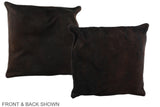 Solid Black 16"x16" Brazilian Cowhide Pillow #A35383 by Hudson Hides