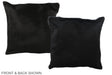Solid Black 16"x16" Brazilian Cowhide Pillow #A35388 by Hudson Hides