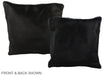Solid Black 16"x16" Brazilian Cowhide Pillow #A35390 by Hudson Hides
