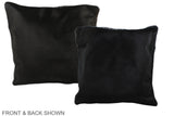 Solid Black 16"x16" Brazilian Cowhide Pillow #A35390 by Hudson Hides