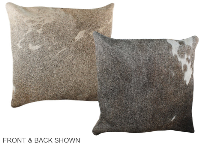 Grey 16"x16" Brazilian Cowhide Pillow #A35396 by Hudson Hides