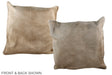 Champagne 16"x16" Brazilian Cowhide Pillow #A35399 by Hudson Hides