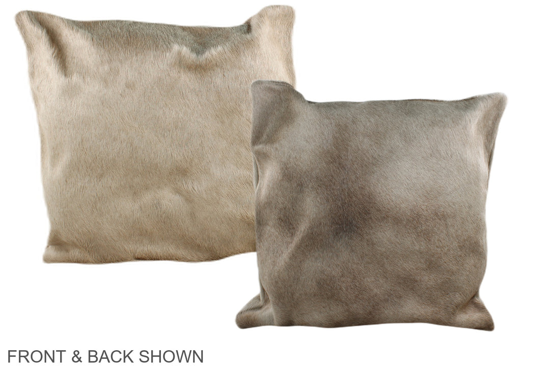 Champagne 16"x16" Brazilian Cowhide Pillow #A35401 by Hudson Hides