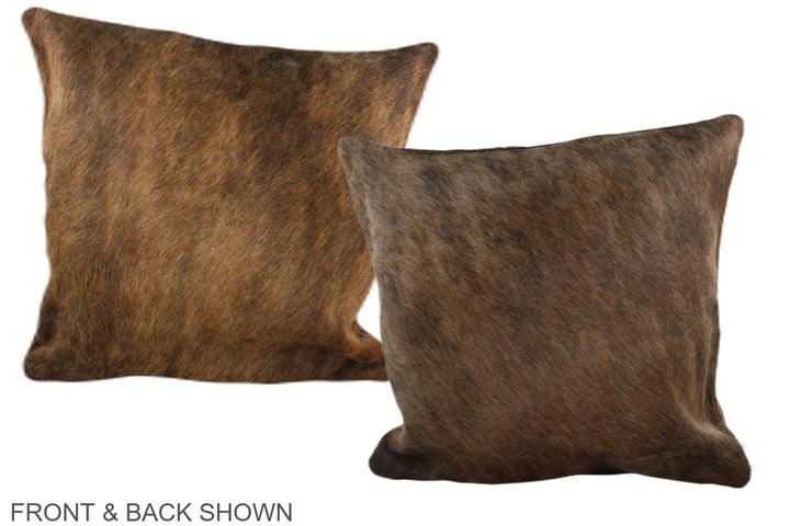 Medium Brindle 16"x16" Brazilian Cowhide Pillow #A35406 by Hudson Hides
