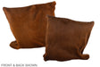Solid Brown 16"x16" Brazilian Cowhide Pillow #A35407 by Hudson Hides