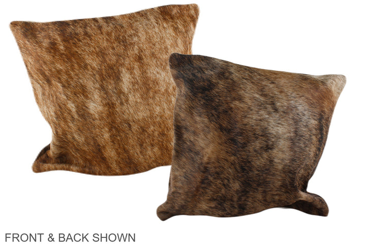 Medium Brindle 16"x16" Brazilian Cowhide Pillow #A35418 by Hudson Hides