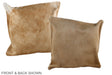 Beige 16"x16" Brazilian Cowhide Pillow #A35423 by Hudson Hides