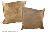 Beige 16"x16" Brazilian Cowhide Pillow #A35423 by Hudson Hides