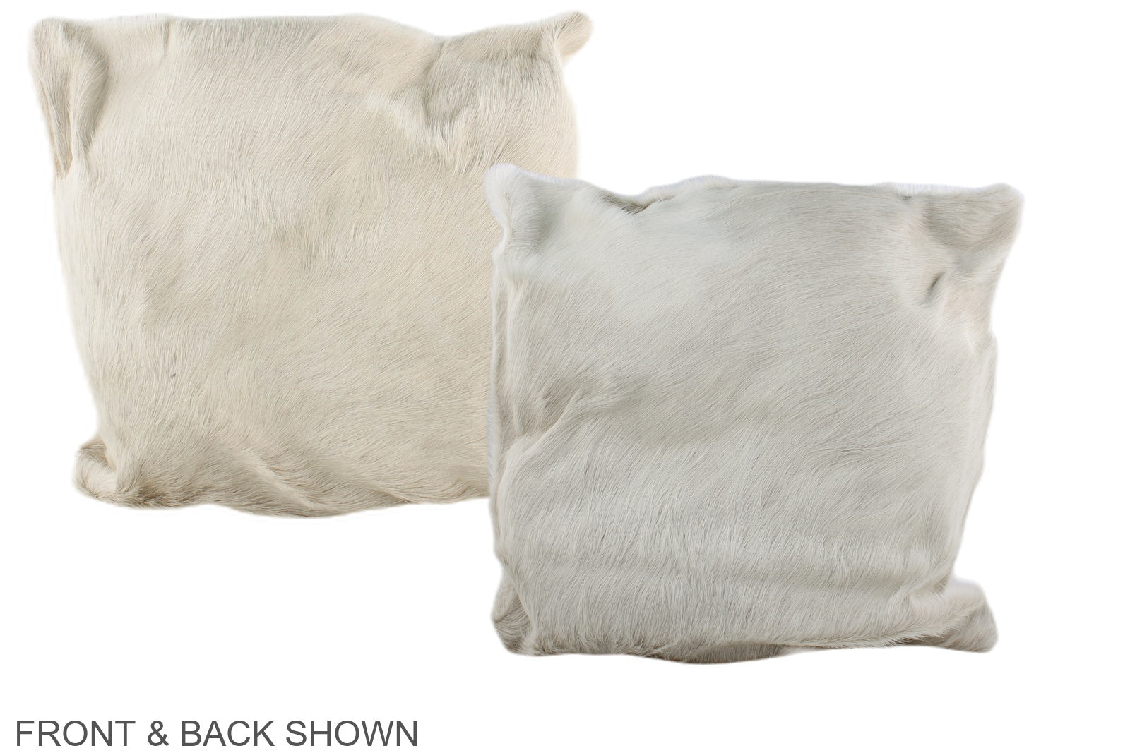 Solid White Cowhide Pillow #A35439