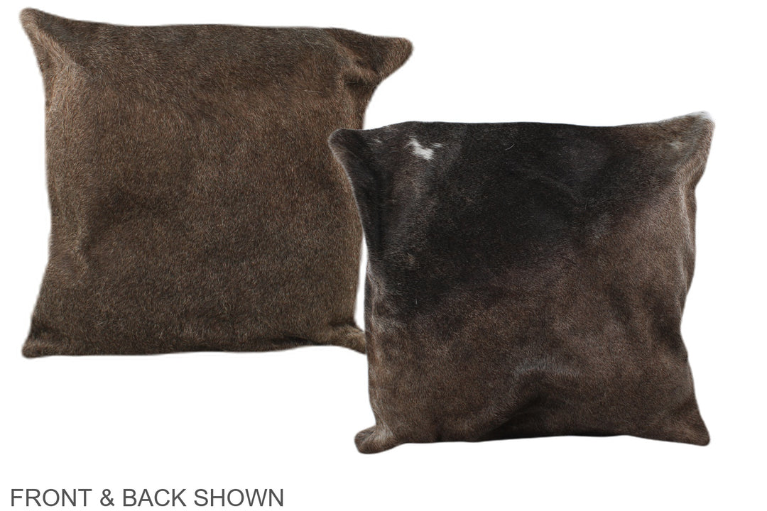 Taupe 16"x16" Brazilian Cowhide Pillow #A35440 by Hudson Hides