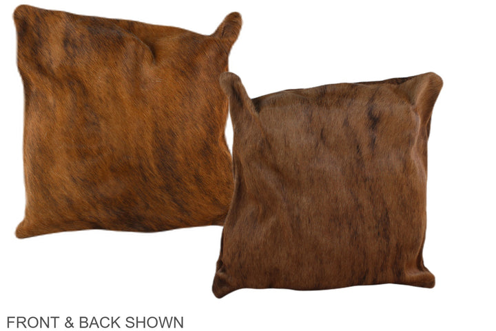 Medium Brindle 16"x16" Brazilian Cowhide Pillow #A35442 by Hudson Hides