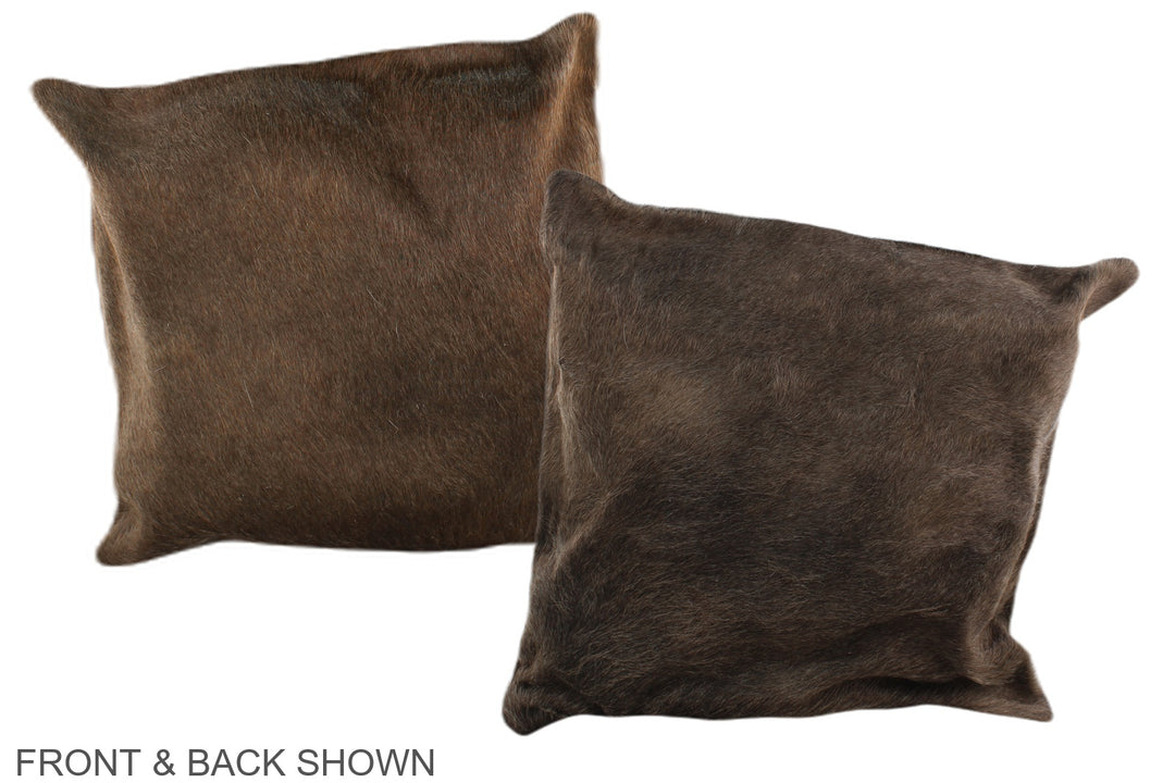 Chocolate 16"x16" Brazilian Cowhide Pillow #A35452 by Hudson Hides