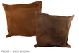 Solid Brown 16"x16" Brazilian Cowhide Pillow #A35455 by Hudson Hides