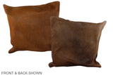 Solid Brown 16"x16" Brazilian Cowhide Pillow #A35455 by Hudson Hides
