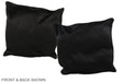 Solid Black 16"x16" Brazilian Cowhide Pillow #A35462 by Hudson Hides