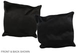 Solid Black 16"x16" Brazilian Cowhide Pillow #A35462 by Hudson Hides