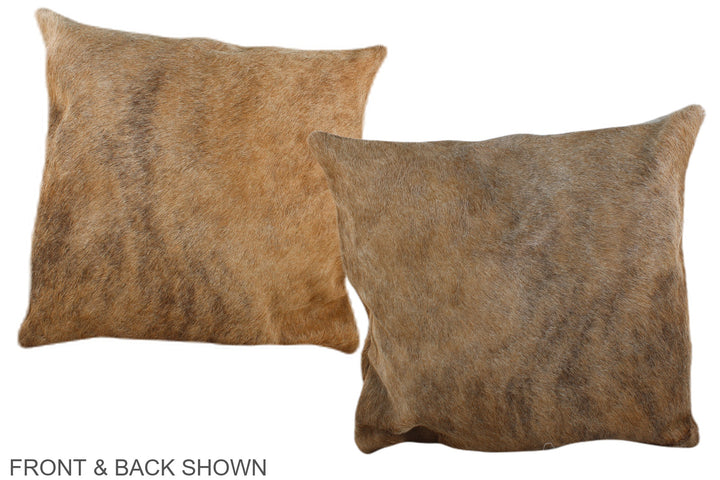 Medium Brindle 16"x16" Brazilian Cowhide Pillow #A35463 by Hudson Hides