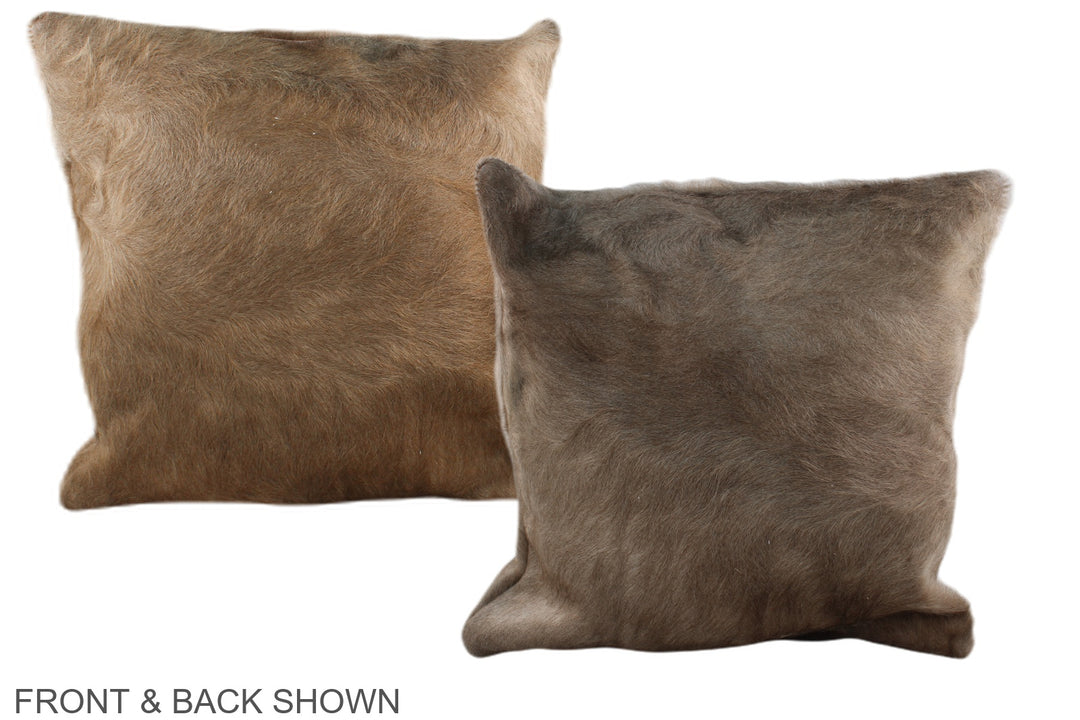 Taupe 16"x16" Brazilian Cowhide Pillow #A35465 by Hudson Hides