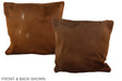 Solid Brown 16"x16" Brazilian Cowhide Pillow #A35466 by Hudson Hides