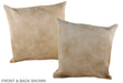 Beige 16"x16" Brazilian Cowhide Pillow #A35467 by Hudson Hides